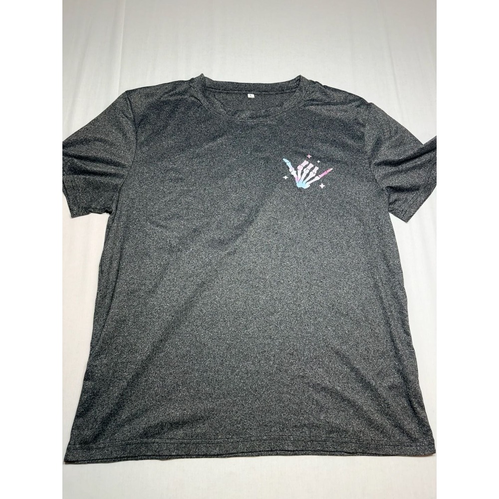Have The Day You Deserve Skeleton Graphic T-Shirt Gray Heather Large